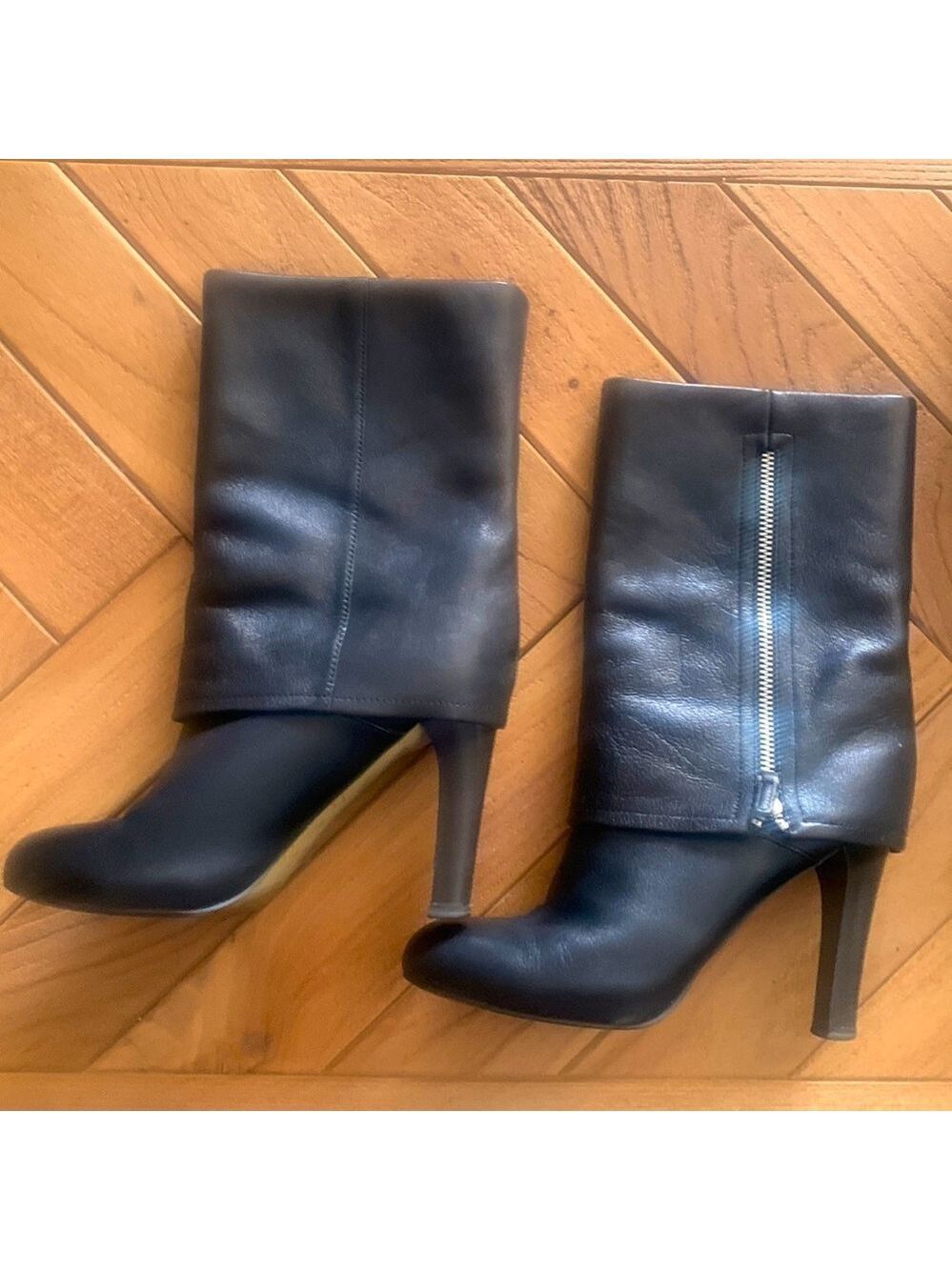 FRANCO Sarto A Lady Fold Over Zipper Boots - Picture 1 of 6